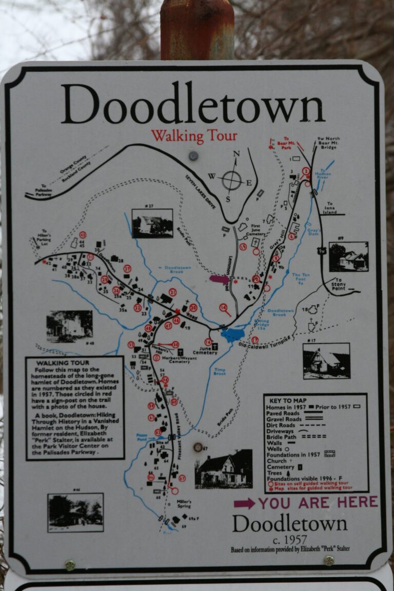 Historic Doodletown trail sign Historic Doodletown trail sign