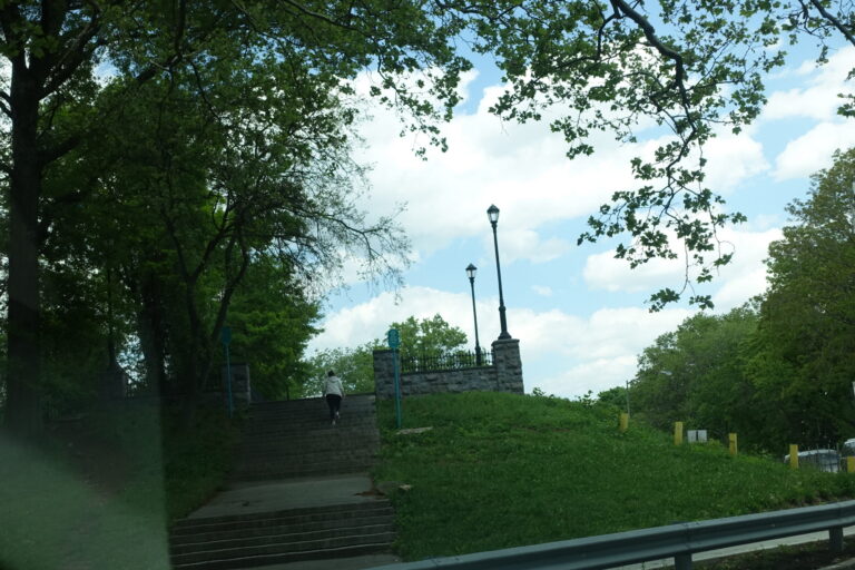 Ridgewood Reservoir entrance in Highland Park, event location